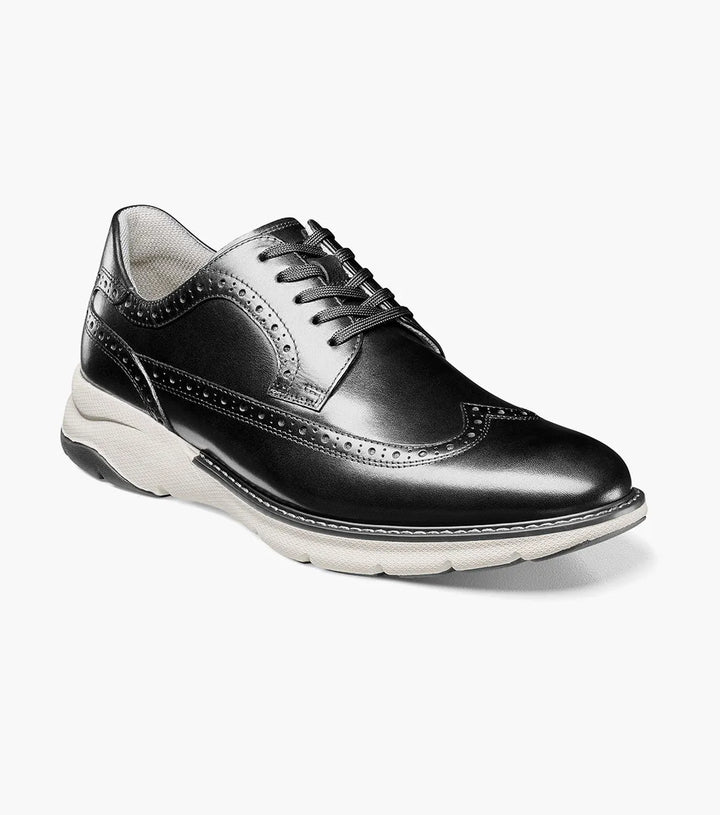 Florsheim Mens Frenzi Wingtip Oxford Sneaker Shoe-Black