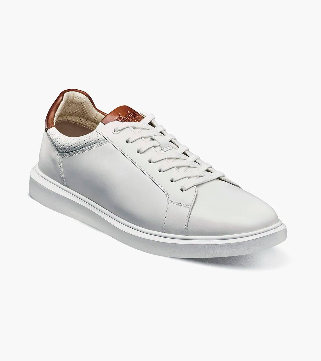 Florsheim Men Social Lace To Toe Sneaker Shoe-White - shoes | New York Man Suits