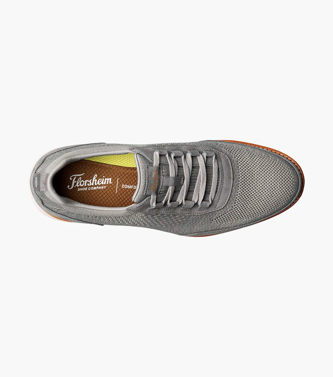 Florsheim "Launch" Knit Elastic Lace Moc Toe Slip On - Gray