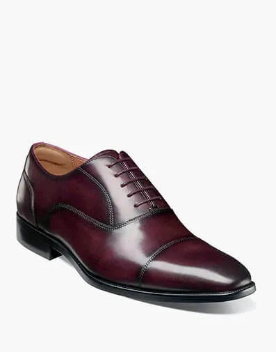 Florsheim Men Sorrento Captoe Shoe-Burgundy - hat | New York Man Suits