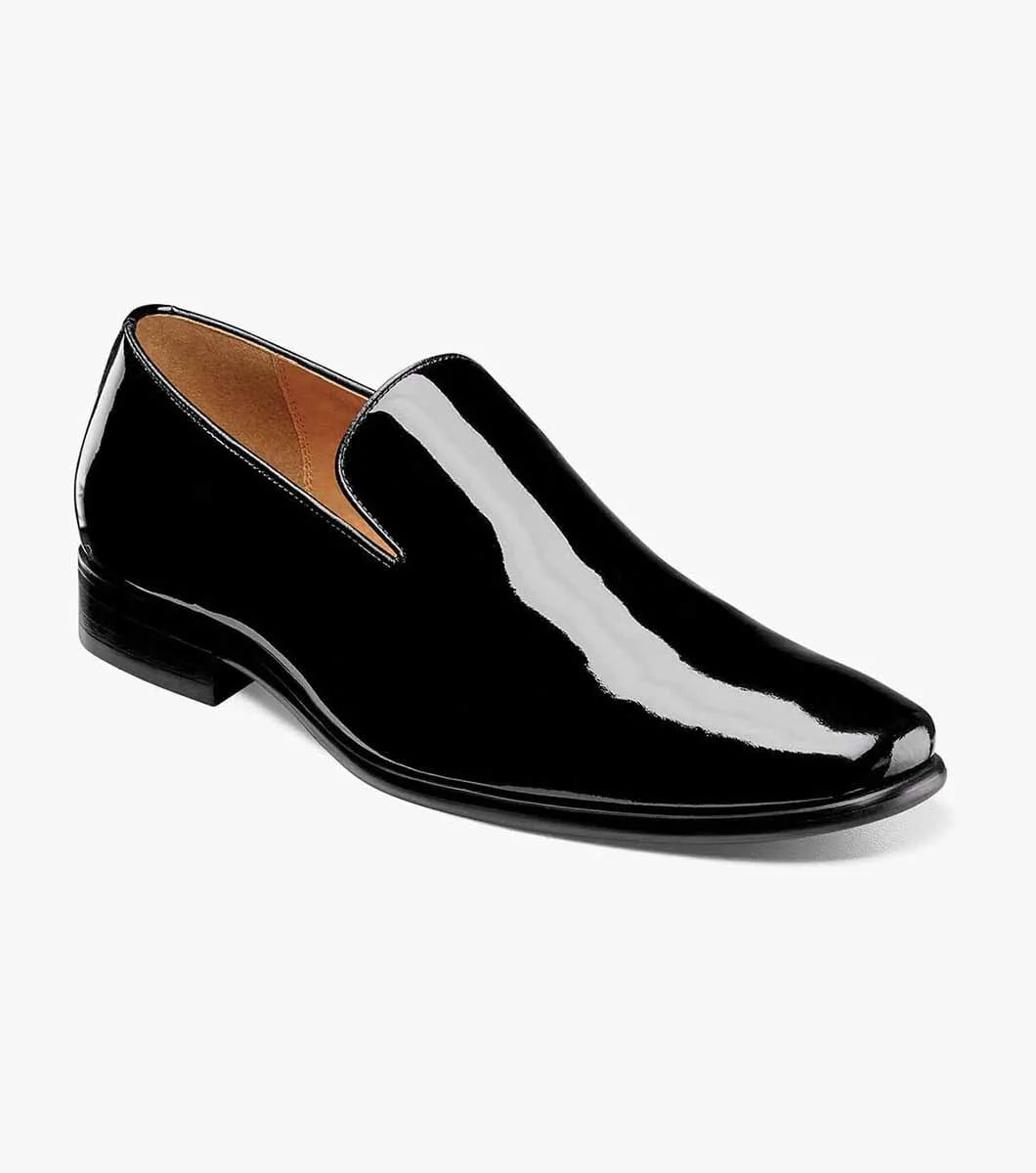 Florsheim Postino Slip-on Patent Leather Shoe - Black - shoes | New York Man Suits