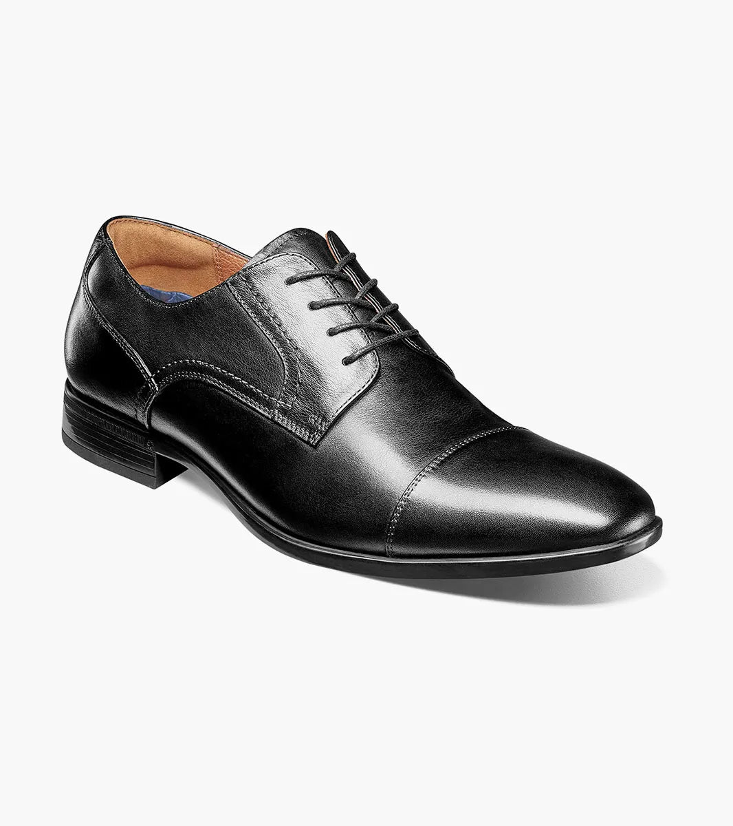 Florsheim "Zaffiro" Cap Toe Oxford Shoe - Black - shoes | New York Man Suits
