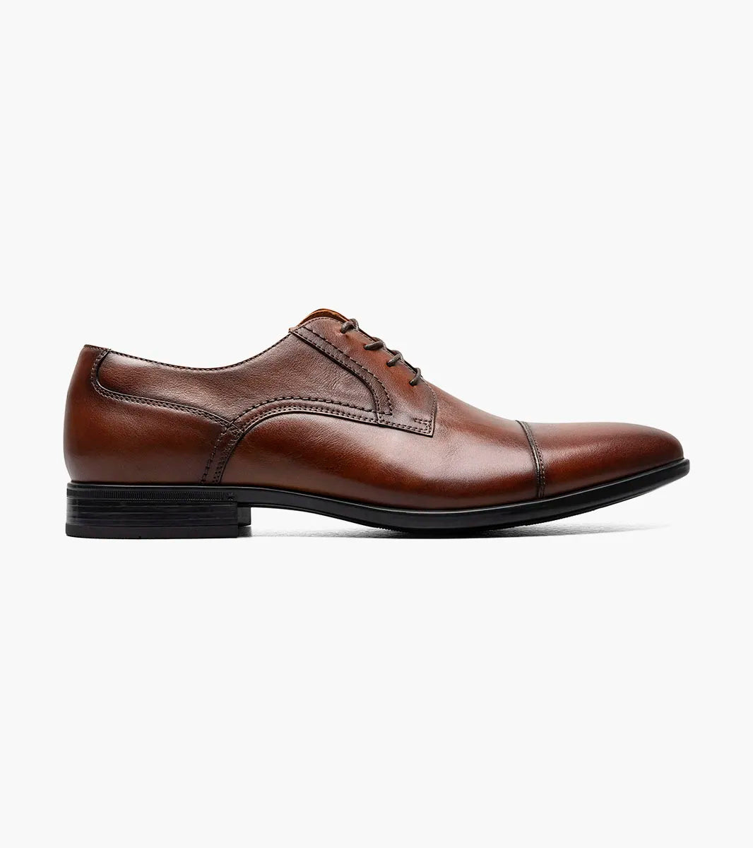 Florsheim "Zaffiro" Cap Toe Oxford Shoe - Cognac - shoes - view 2 | New York Man Suits