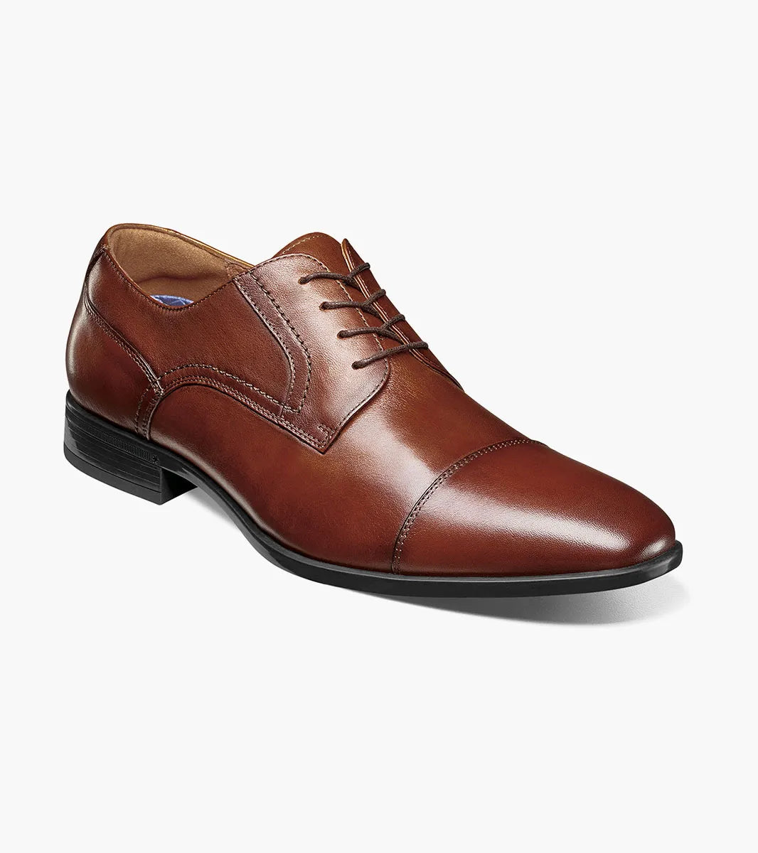 Florsheim "Zaffiro" Cap Toe Oxford Shoe - Cognac - shoes | New York Man Suits