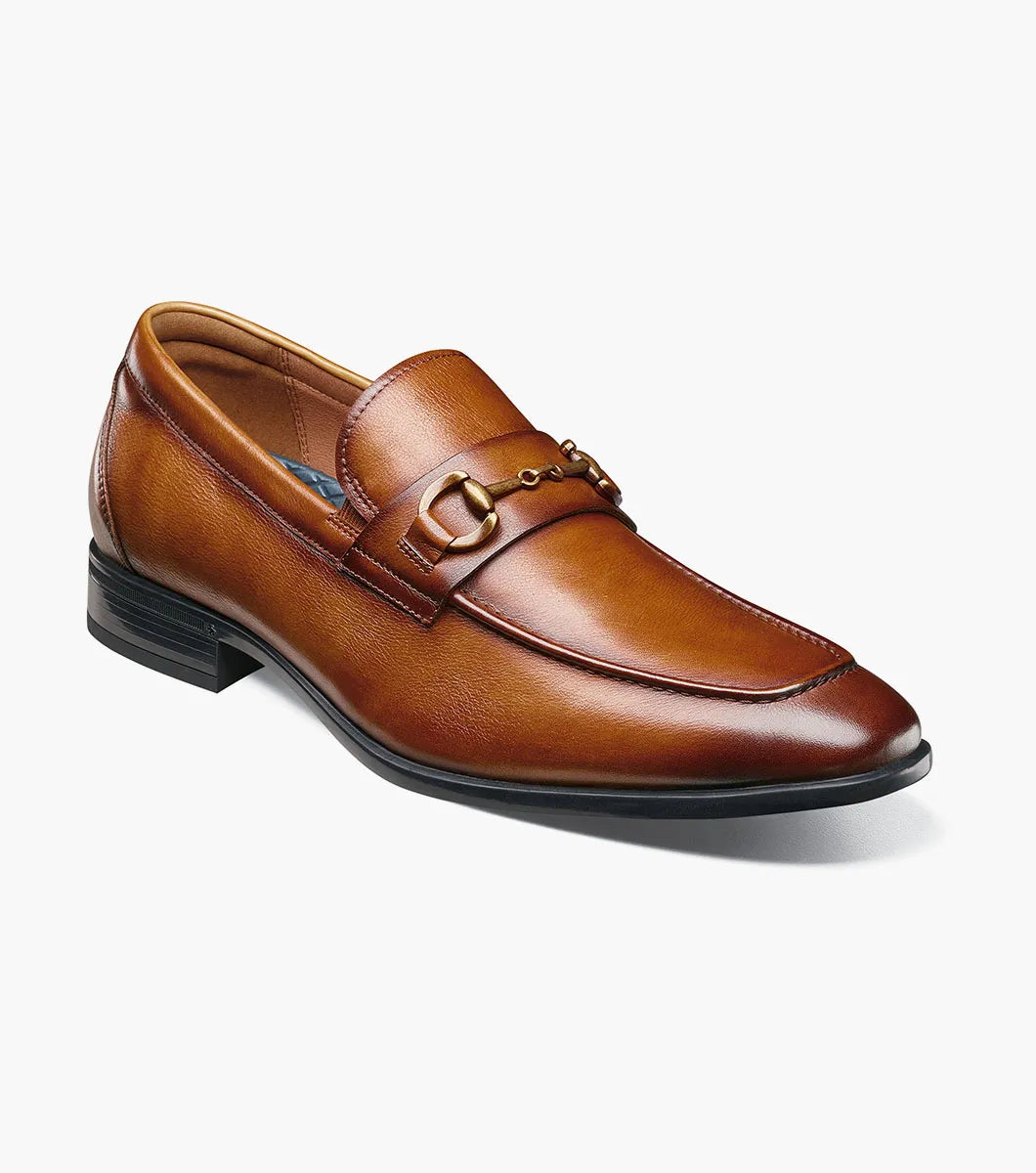 Florsheim Mens Zaffiro Mock Toe Bit Loafer 2 Gold Buckle-Saddle Tan - shoes | New York Man Suits