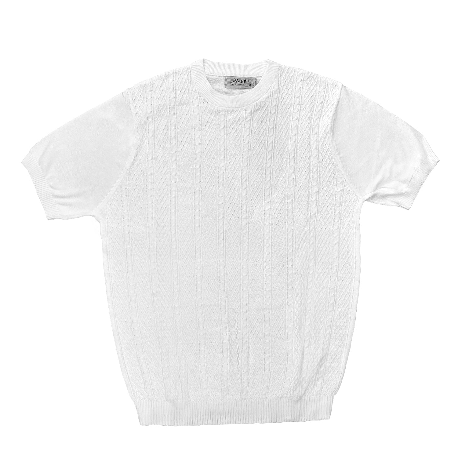 Lavane Short Sleeve Mock Neck Shirt - White – New York Man Suits