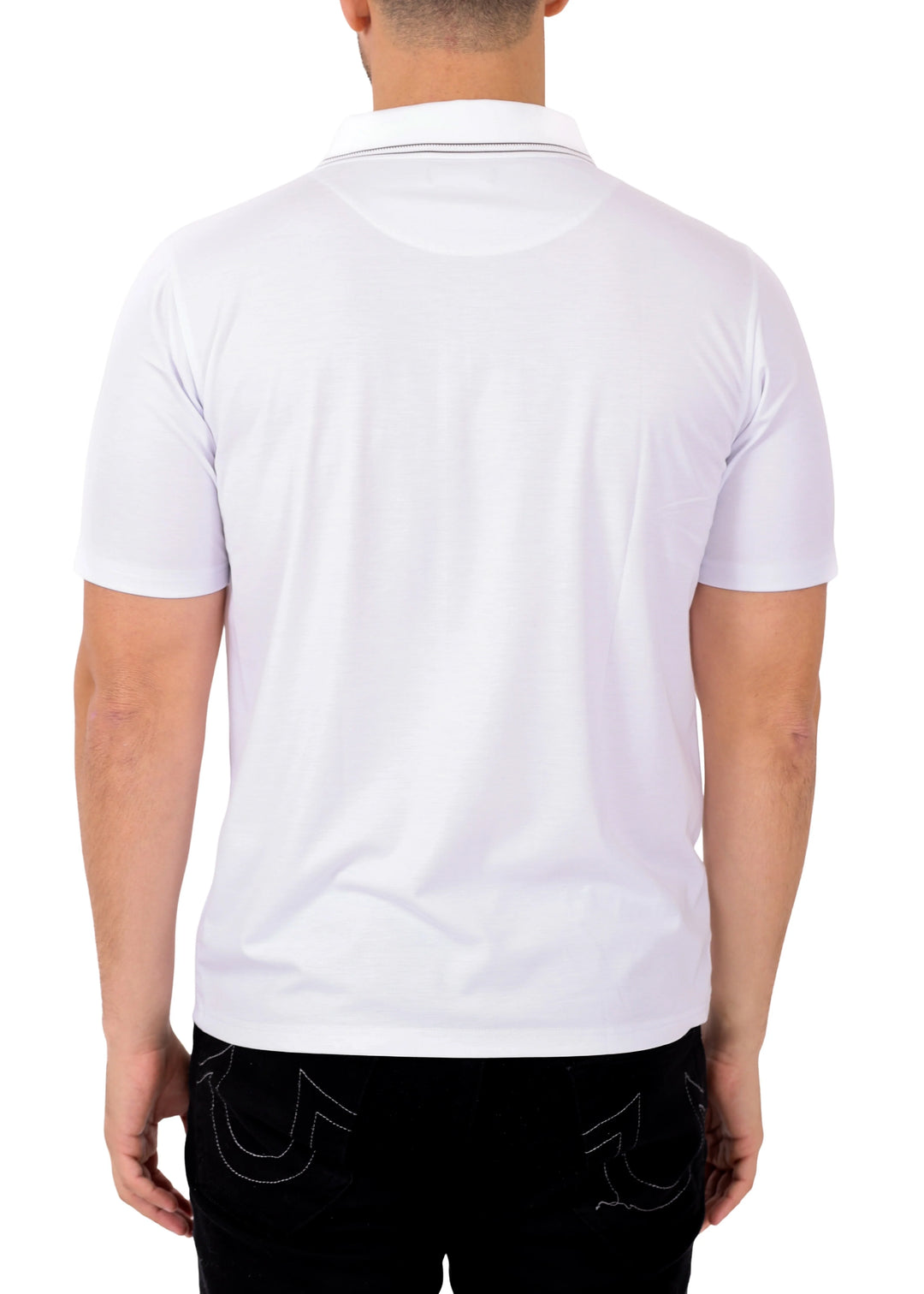 BeSpoke Collection Light Weight Polo Style SHIRT S/S- white