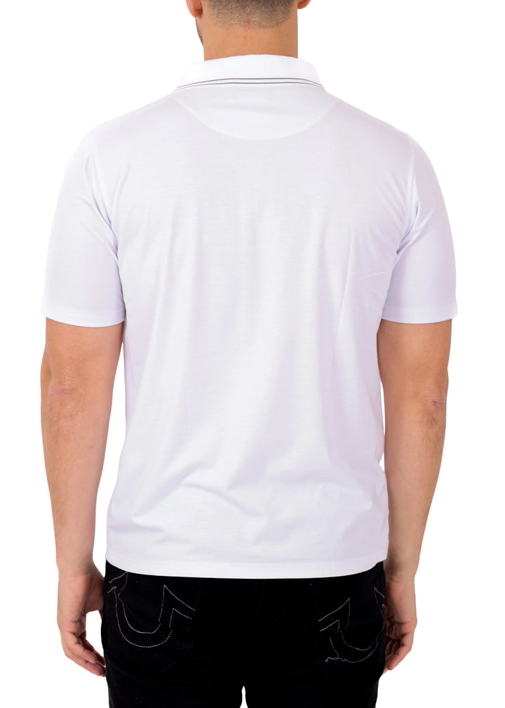 BeSpoke Collection Light Weight Polo Style SHIRT S/S- white