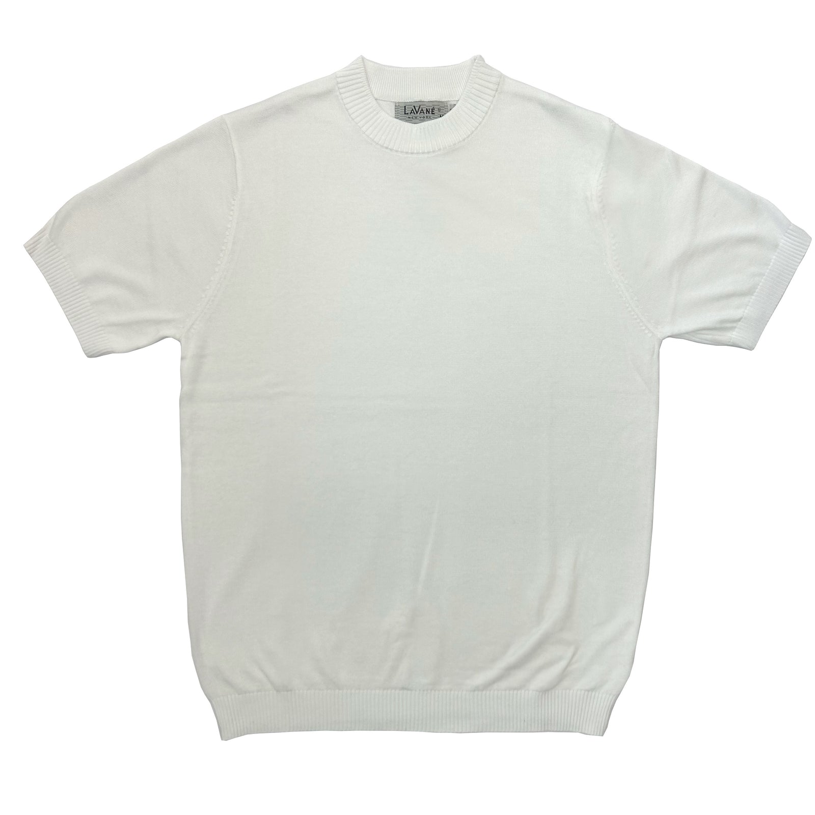 Lavane Short Sleeve Mock Neck Shirt - White - sweater | New York Man Suits