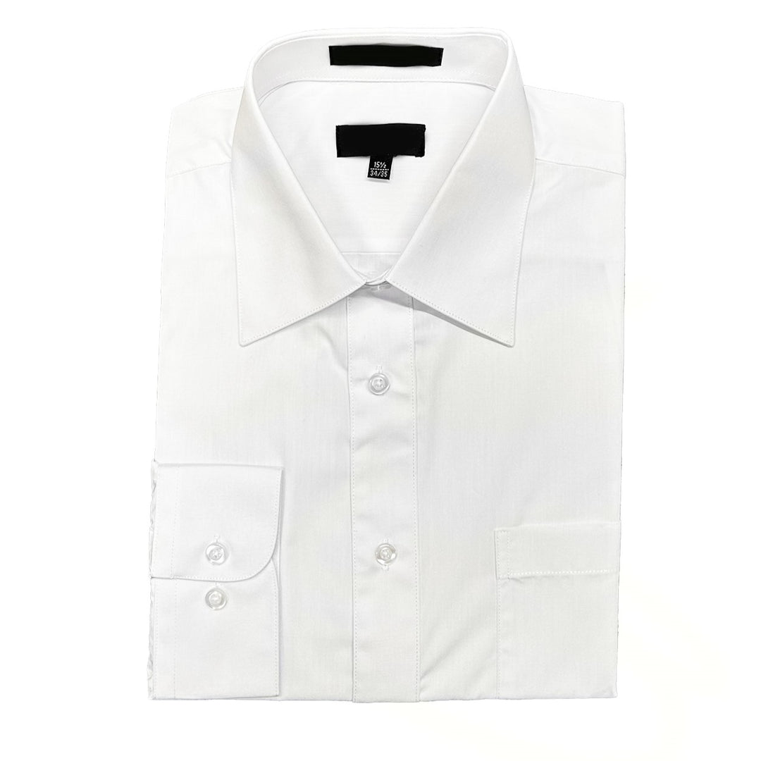 REGULAR FIT DRESS SHIRT - WHITE