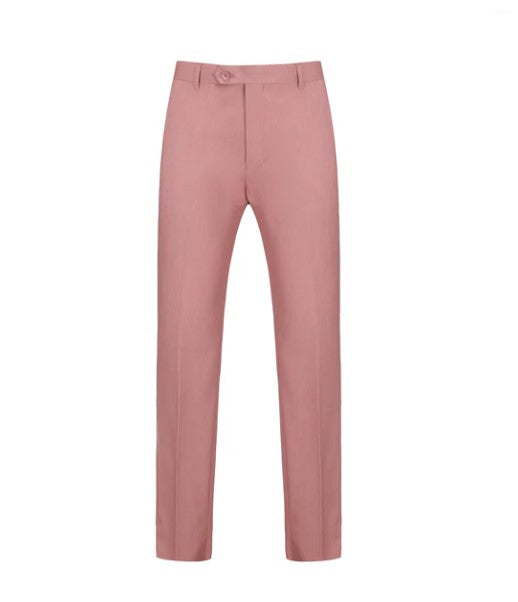 Skinny Fit Performance Stretch Three-Piece Suit - Rose