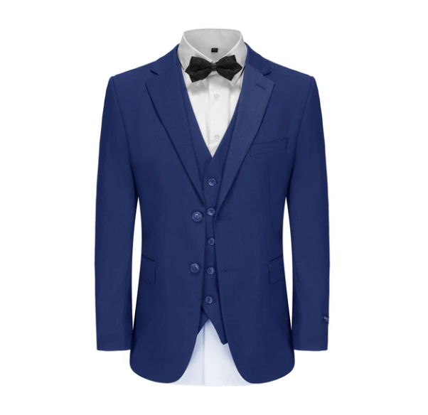 Classic Fit Performance Stretch Three-Piece Suit - Indigo