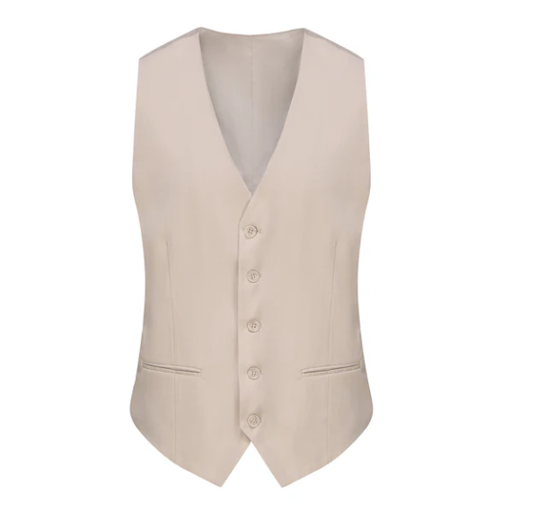 Classic Fit Performance Stretch Three-Piece Suit - Light Beige