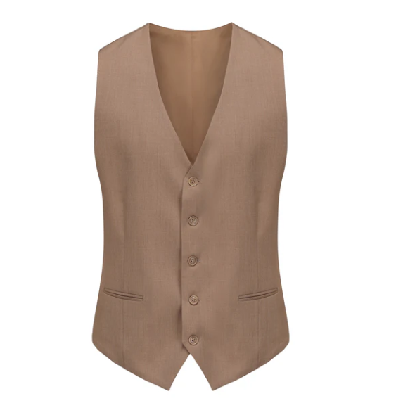 Classic Fit Performance Stretch Three-Piece Suit - Tan