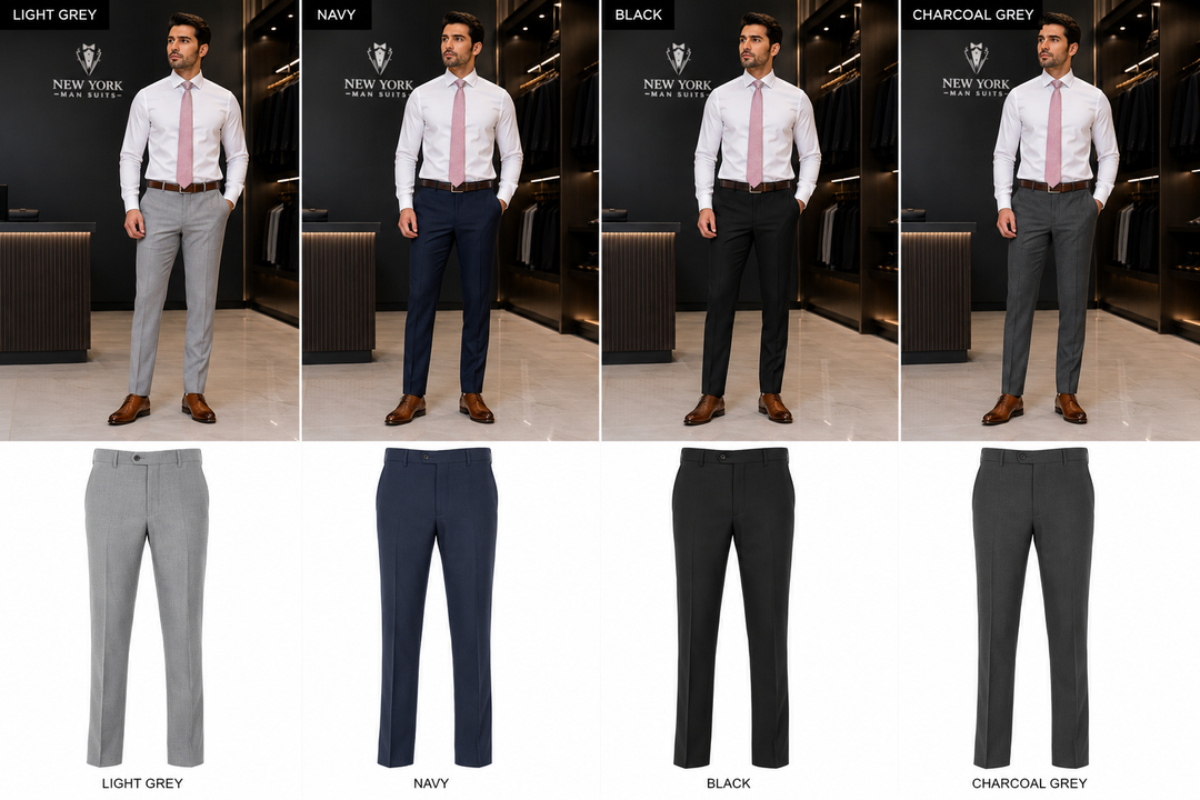 Avivi Classic Fit Wool Dress Pants – Available in 4 Colors