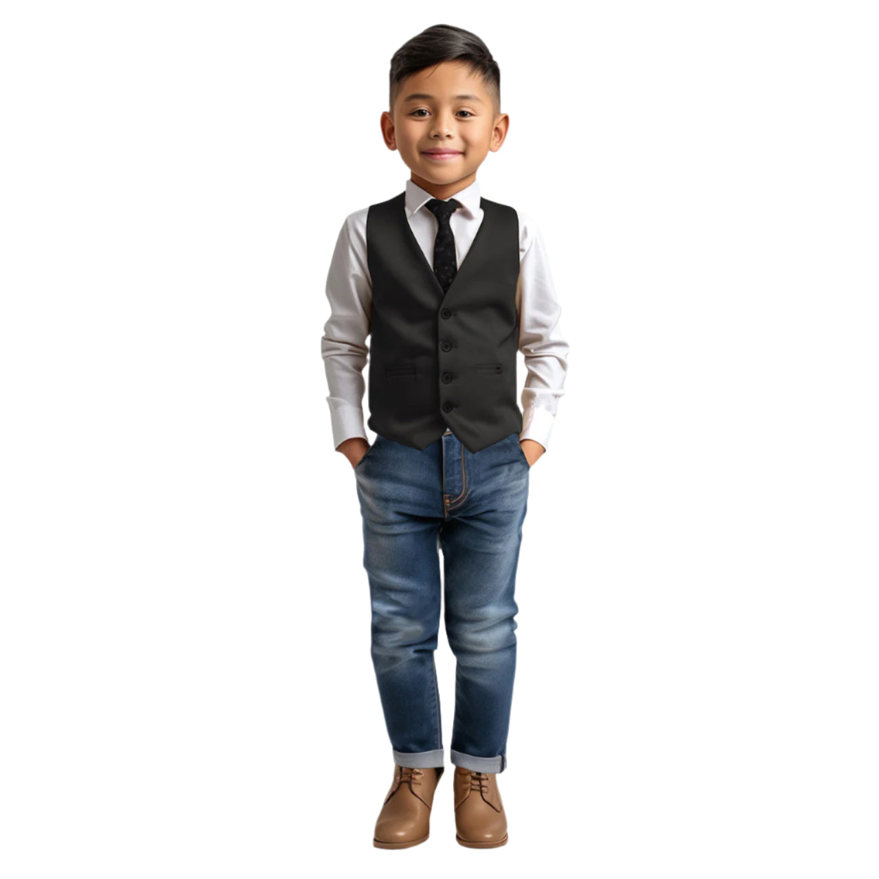 boys black vest