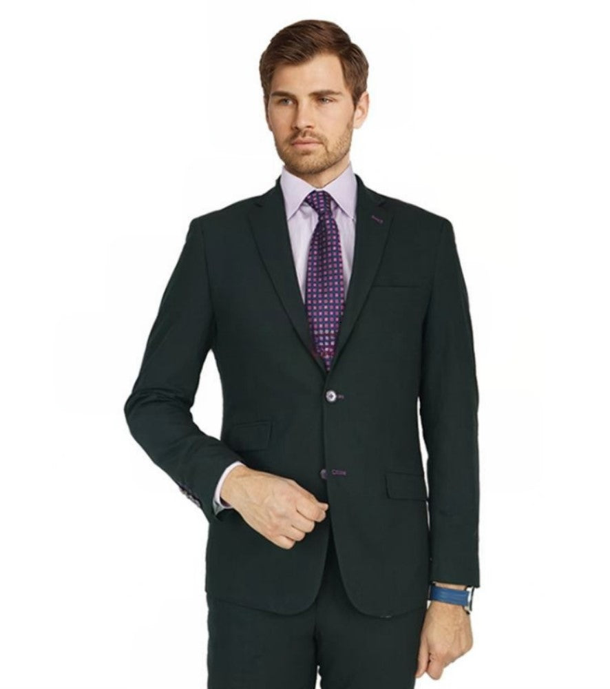 New York Man Italian Designer Black 2 Piece Suit - suit - view 2 | New York Man Suits