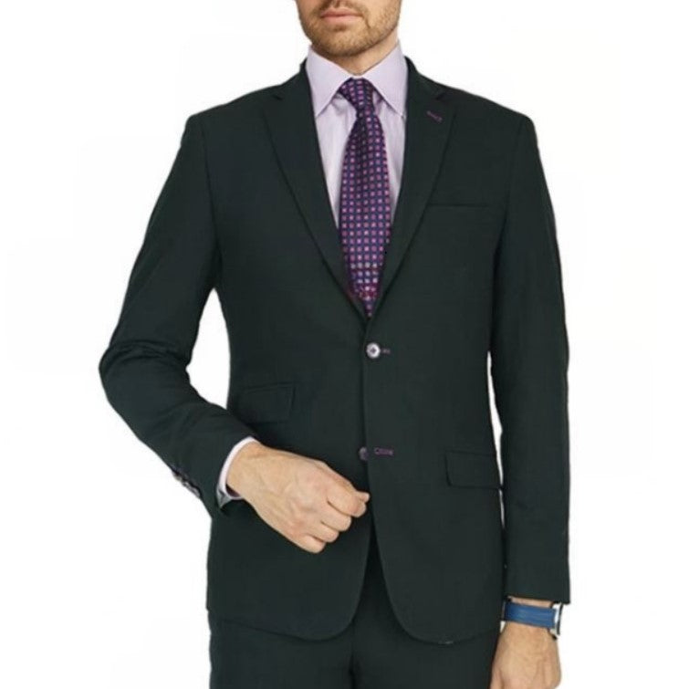 New York Man Italian Designer Black 2 Piece Suit - suit | New York Man Suits