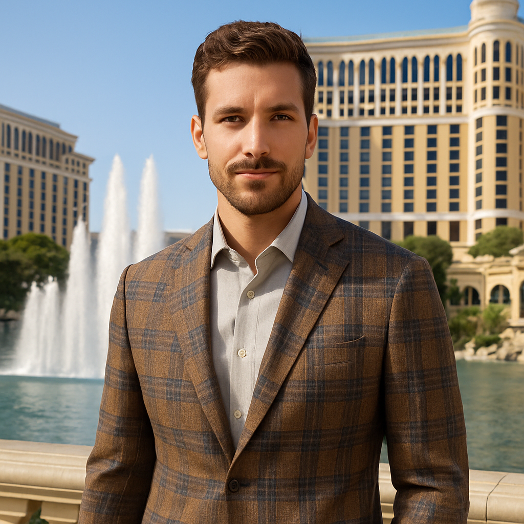 Tailor Red 2 Button Unconstructed Sport Jacket-Rust/Navy - jacket - view 2 | New York Man Suits