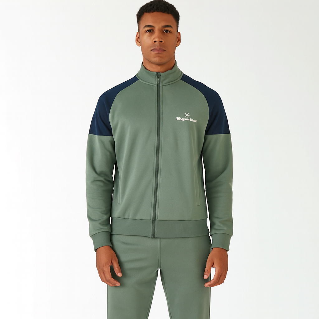 Sergio Tacchini Spacco Track Jacket & Pants-Duck Gree - tracksuit | New York Man Suits