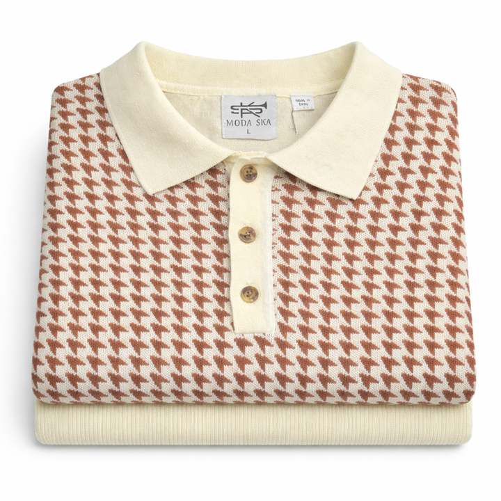 Laven Ny  Fancy 3 Button Pollar Short Sleeve-Cream