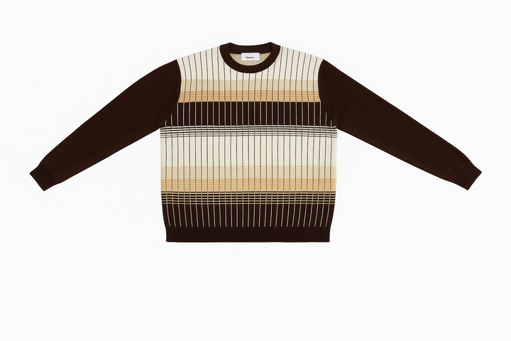 New York Man Fancy Printed CrewMock Long Sleeve