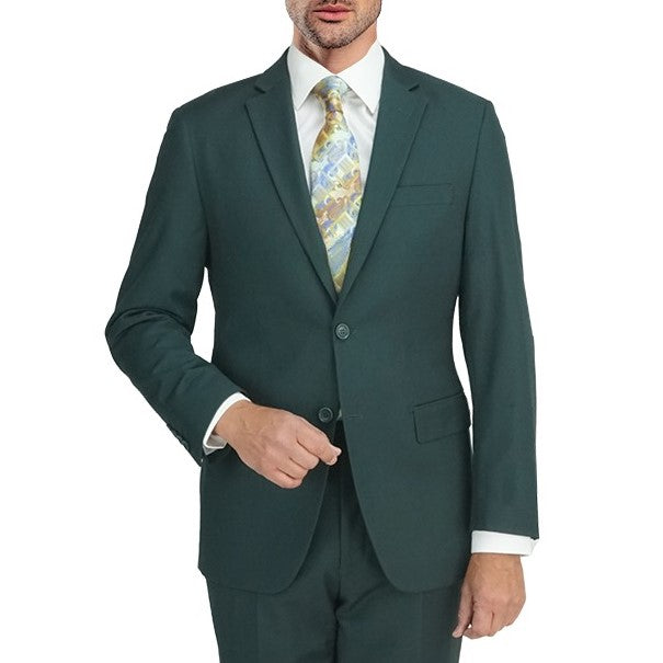 New York Man Italian Designer Hunter Green 2 Piece Suit - suit | New York Man Suits