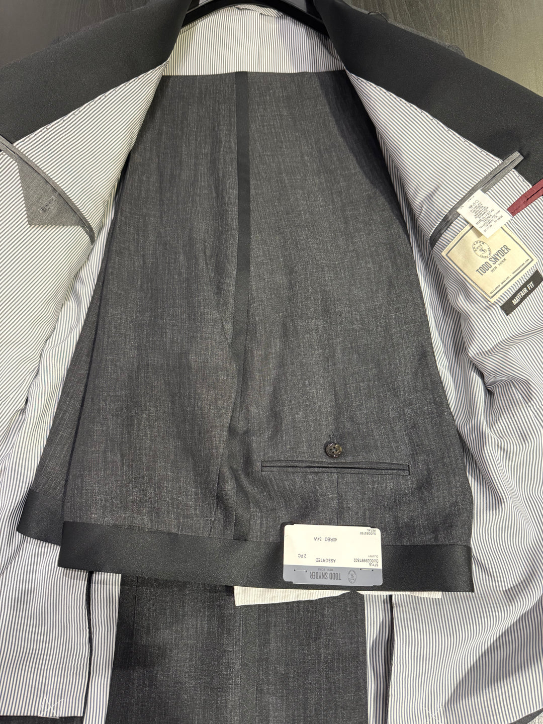 Todd Snyder  2BTD SLIM FIT Tuxedo Black Lapel Tuxedo-Charcoal