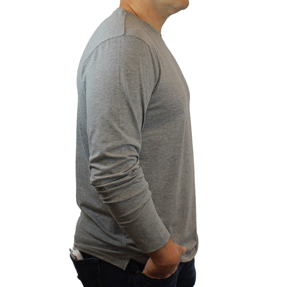 New York Man Brand Fancy V-Neck T-Shirt Long Sleeve - pants in Black - view 2 | New York Man Suits