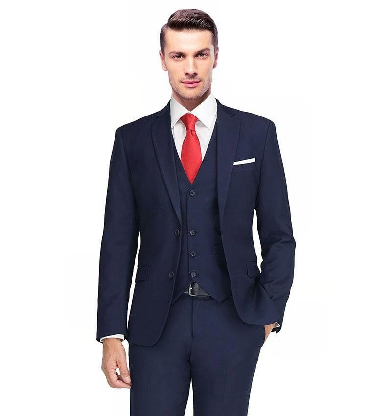 New York Man Italian Designer Ink Blue 2 Piece Suit - suit - view 2 | New York Man Suits