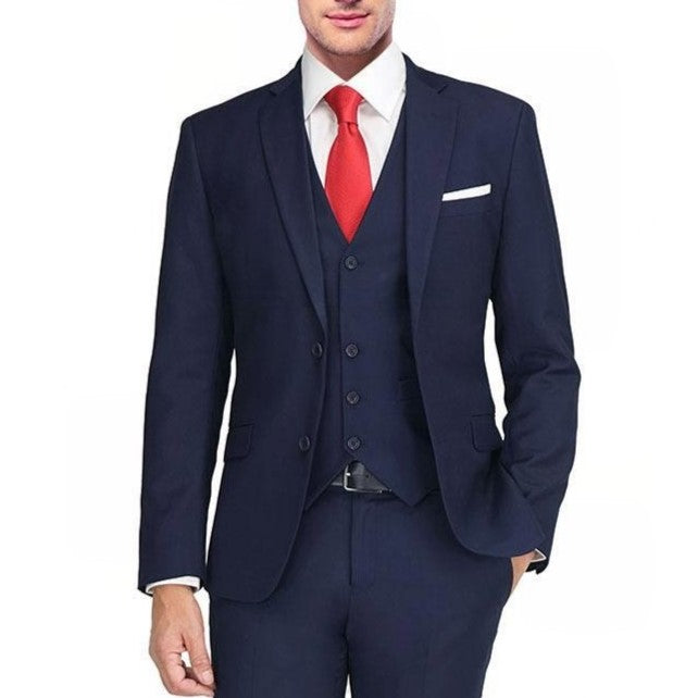 New York Man Italian Designer Ink Blue 2 Piece Suit - suit | New York Man Suits