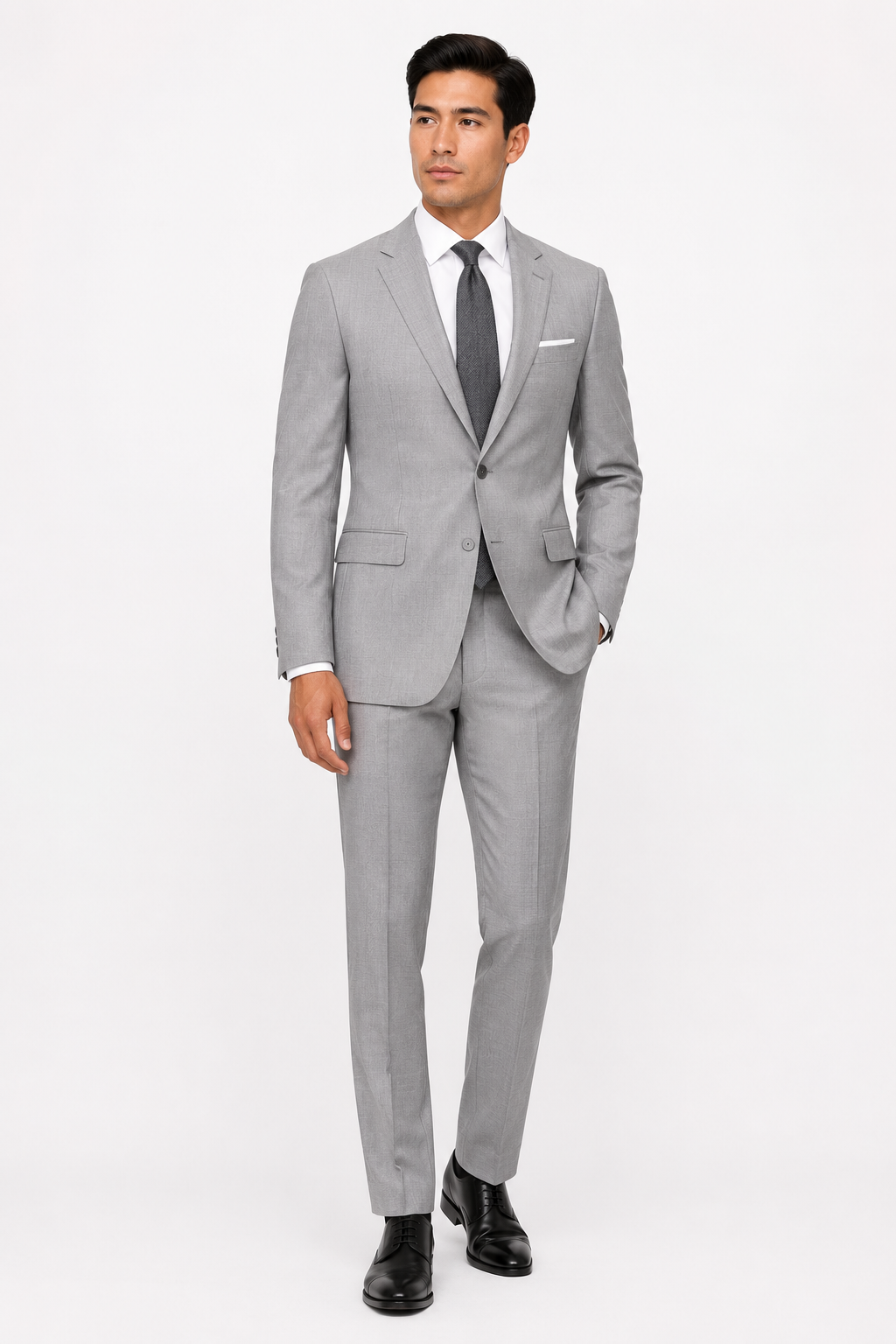 Avivi Collection Light Grey SlimFit Wool Suit - suit | New York Man Suits