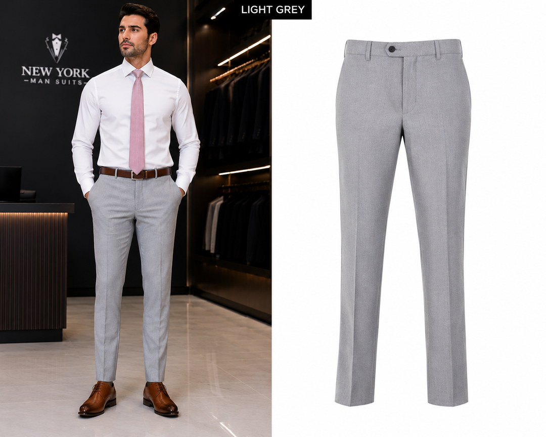 Avivi Collection Slim Fit Super Wool Dress Pants