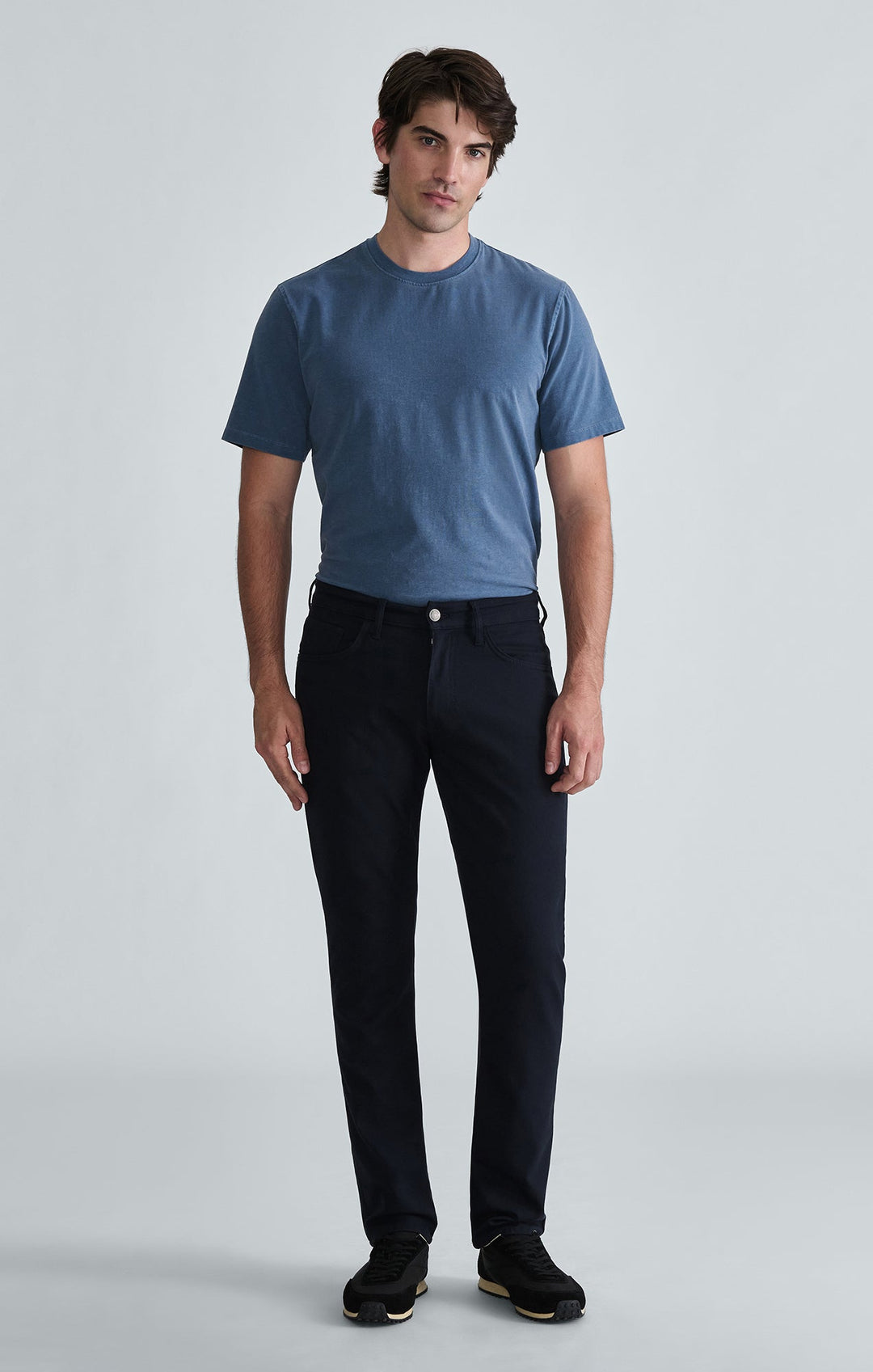 Mavi Marcus navy Wool Touch pants on model