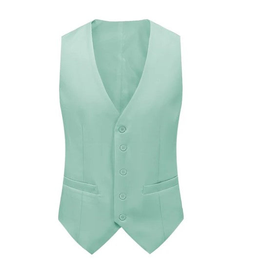 Euro Style Slim Cut Three-Piece Suit - Mint