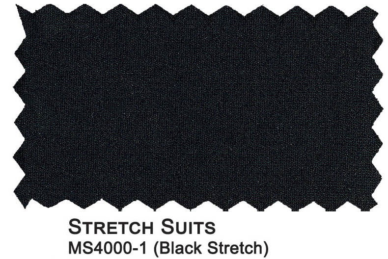 Mantoni 2 Button Stretch Fabric Slim Fit  Wool Suit-Black-03