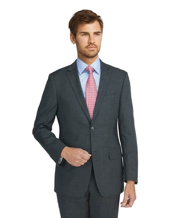 Mantoni 2 Button Stretch Fabric Slim Fit Wool Suit-Charcoal-03