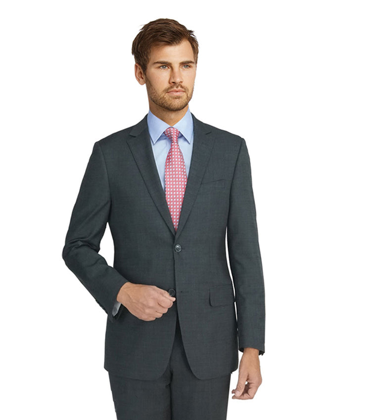 Mantoni 2 Button Stretch Fabric Slim Fit Wool Suit-Charcoal-03 - suit | New York Man Suits