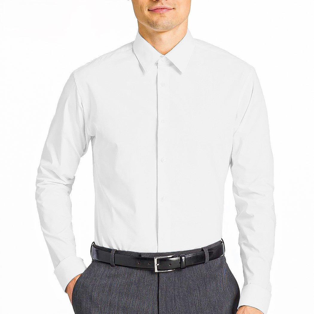 Tazio Slim Fit Dress Shirt - White - shirt | New York Man Suits