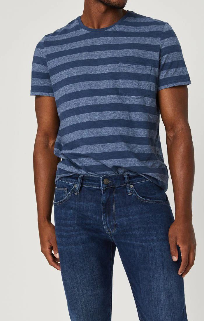 Mavi "Marcus" Slim Straight Jeans - Dark Blue Supermove - pants - view 2 | New York Man Suits