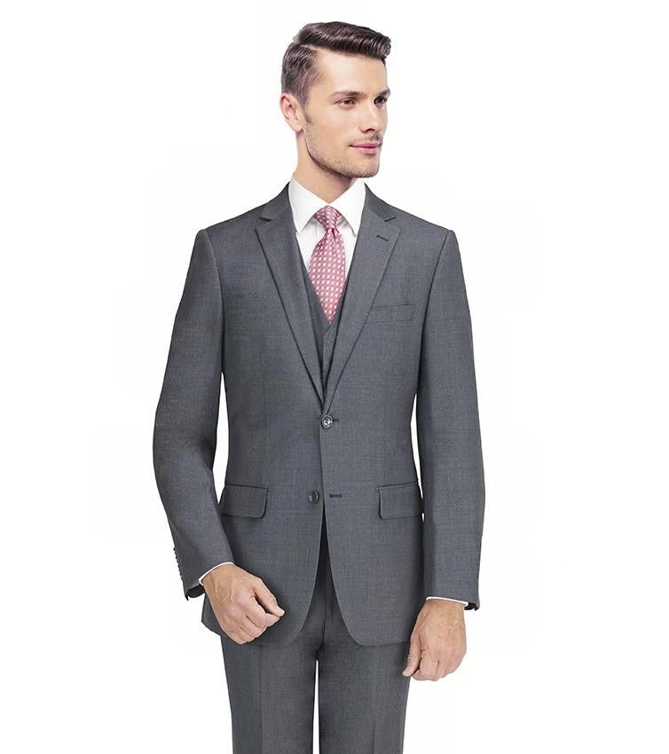 New York Man Italian Designer Medium Gray 2 Piece Suit - suit - view 2 | New York Man Suits