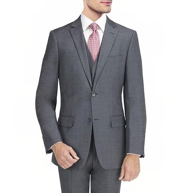 New York Man Italian Designer Medium Gray 2 Piece Suit - suit | New York Man Suits