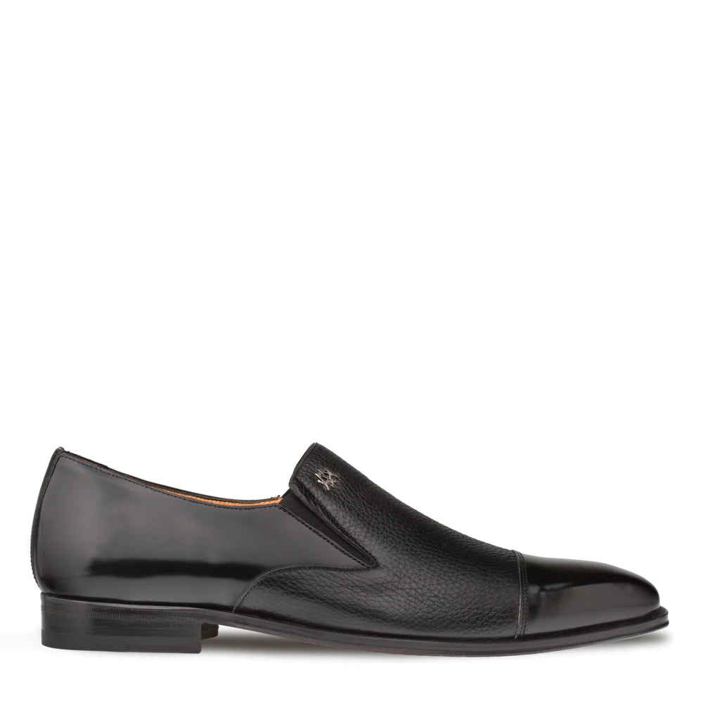 Mezlan Milani Slip on Italian Loafer Shoe - Black - shoes | New York Man Suits