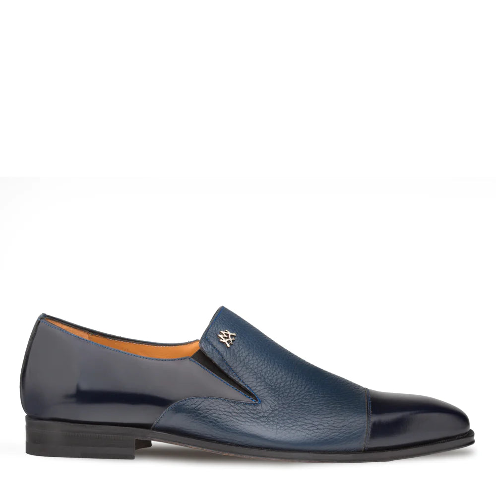 Mezlan Milani Slip on Italian Loafer Shoe - Blue - shoes | New York Man Suits
