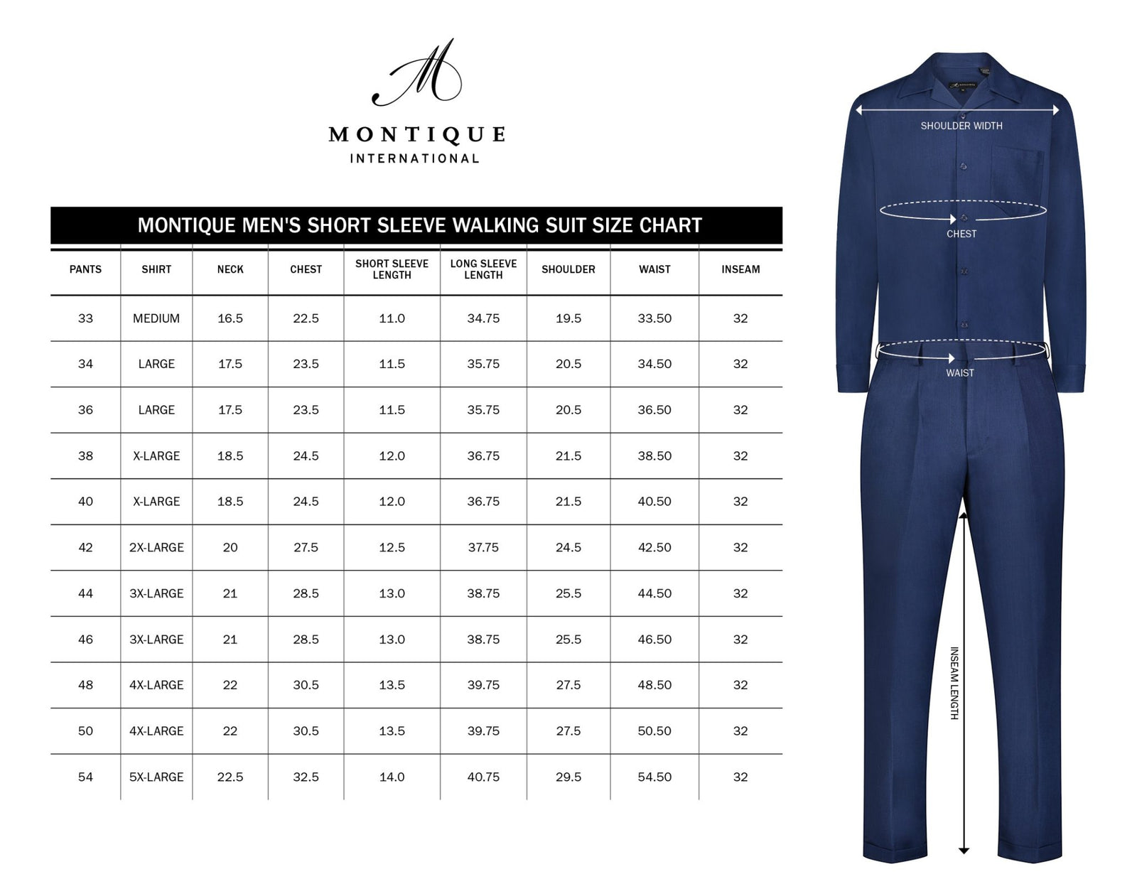 Montique Mens Fancy 2 Piece Leisure Walking Suit Set Short Sleeve-BLACK - walking suit - view 2 | New York Man Suits