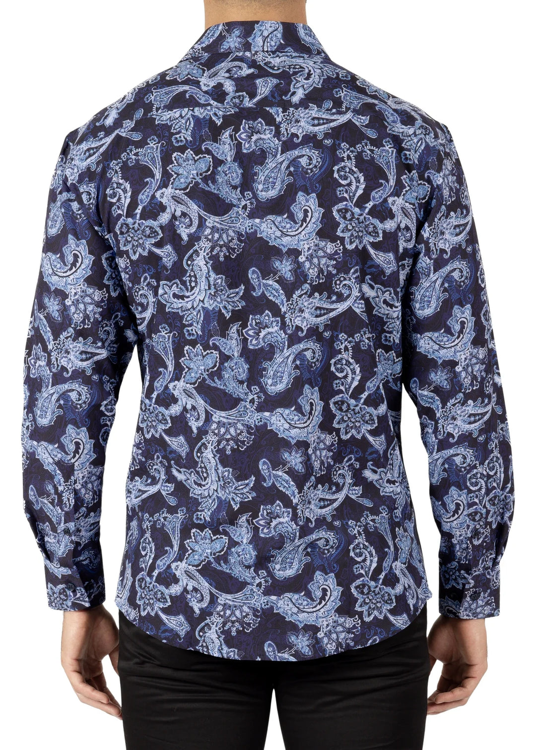 BeSpoke Paisley Fancy Long Sleeve Shirt - Navy Paisley