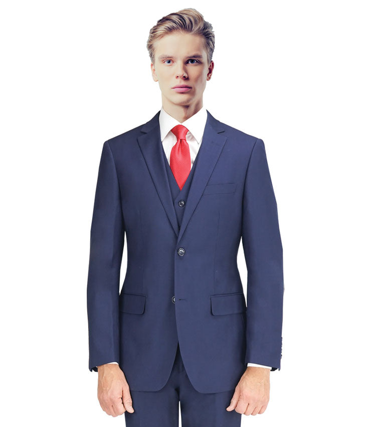 New York Man Italian Designer Navy 2 Piece Suit - suit - view 2 | New York Man Suits