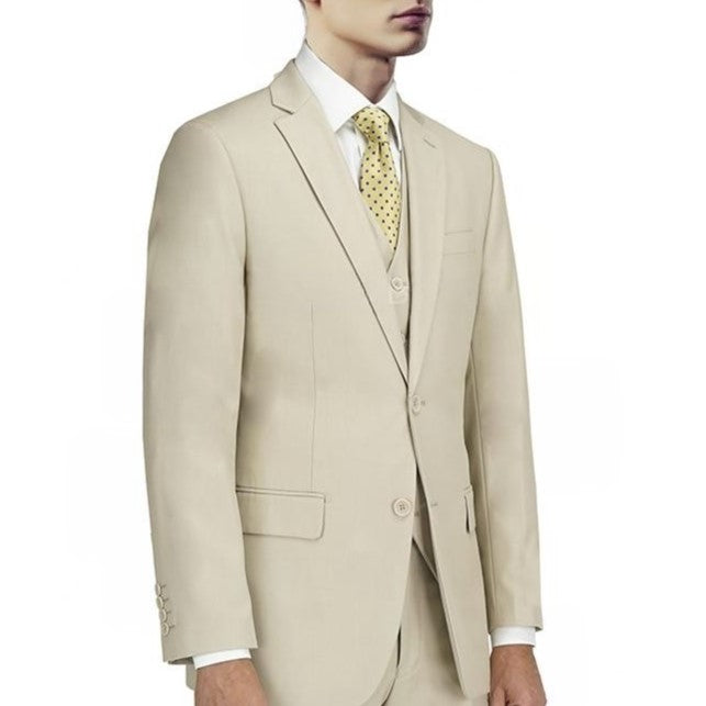 New York Man Italian Designer New Beige 2 Piece Suit - suit | New York Man Suits