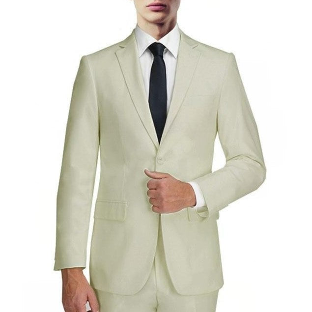 New York Man Italian Designer Off White 2 Piece Suit (available in Slim or Modern fit)