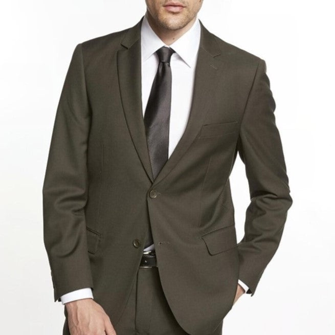 New York Man Italian Designer Olive 2 Piece Suit - suit | New York Man Suits